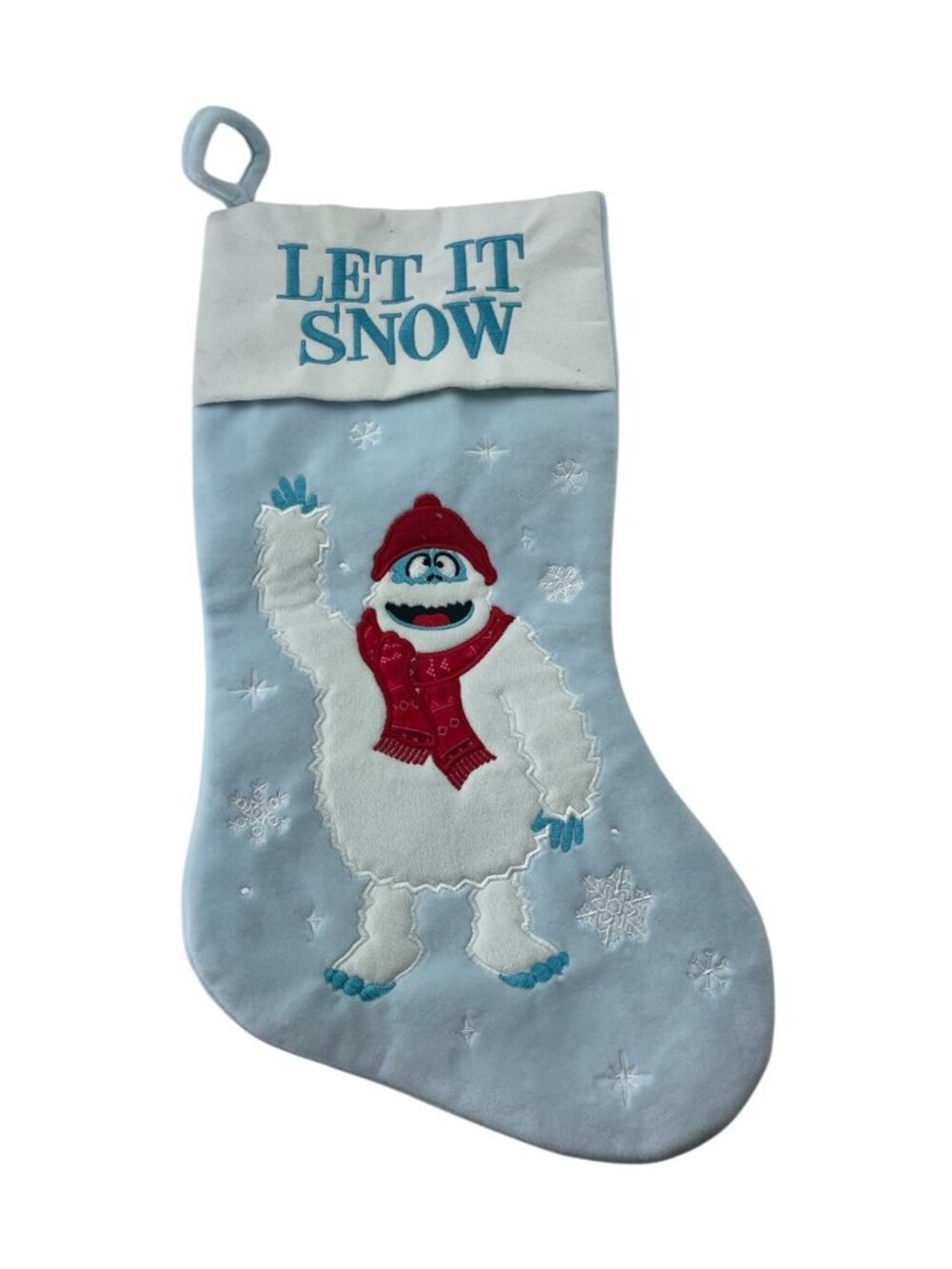 Dan-Dee Bumble Let It Snow Rudolph Red-Nosed Reindeer Christmas Stocking 20"